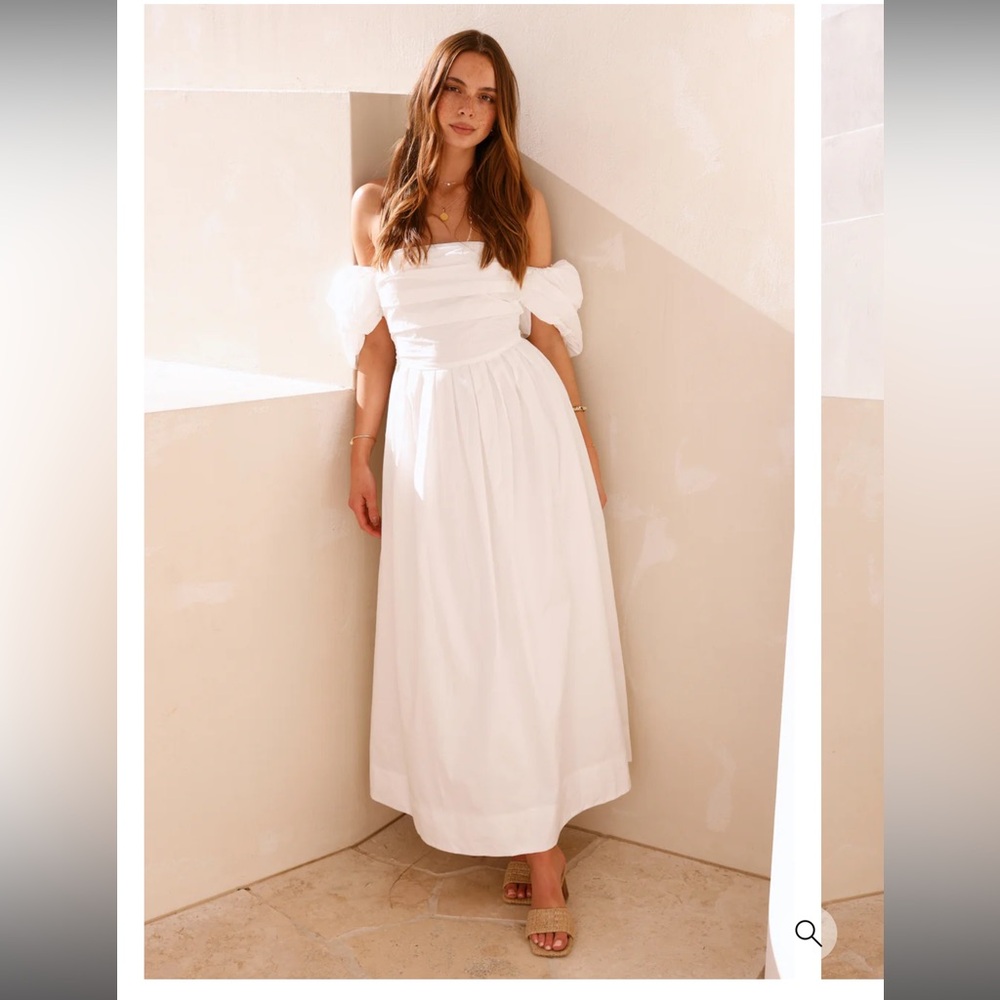 Elegant White Off-Shoulder Dress